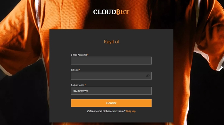 cloudbet üyelik açma