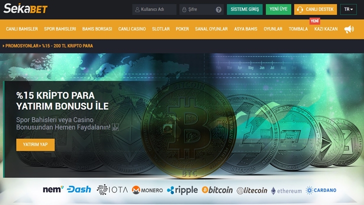 Sekabet’ten 200 TL Kripto Para Yatırım Bonusu