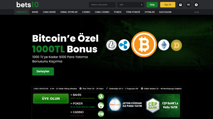 Bets10’a Üye Olan Herkese 1.000 TL Bitcoin Bonusu