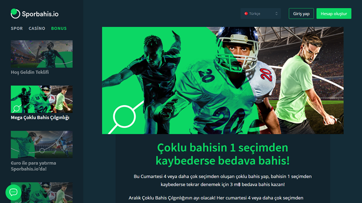 Sporbahis.io’dan Her Cumartesi Kombine Kayıplarına 3 mBTC Bedava