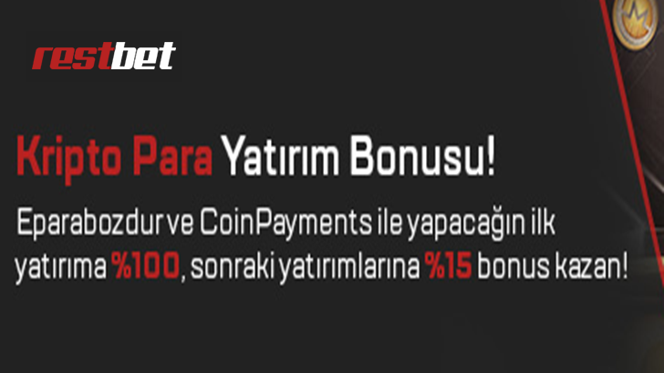 Restbet’ten Bitcoin ile İlk Yatırıma 500 TL Bonus