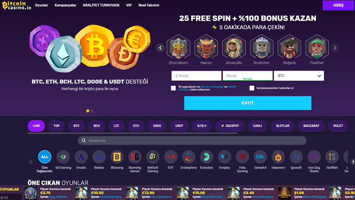 Bitcoincasino.io casino sitesi