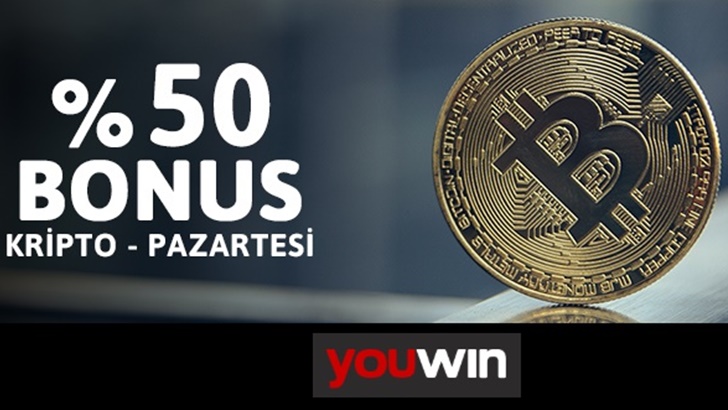 Her Pazartesi Youwin’den 500 TL Bitcoin Bonusu